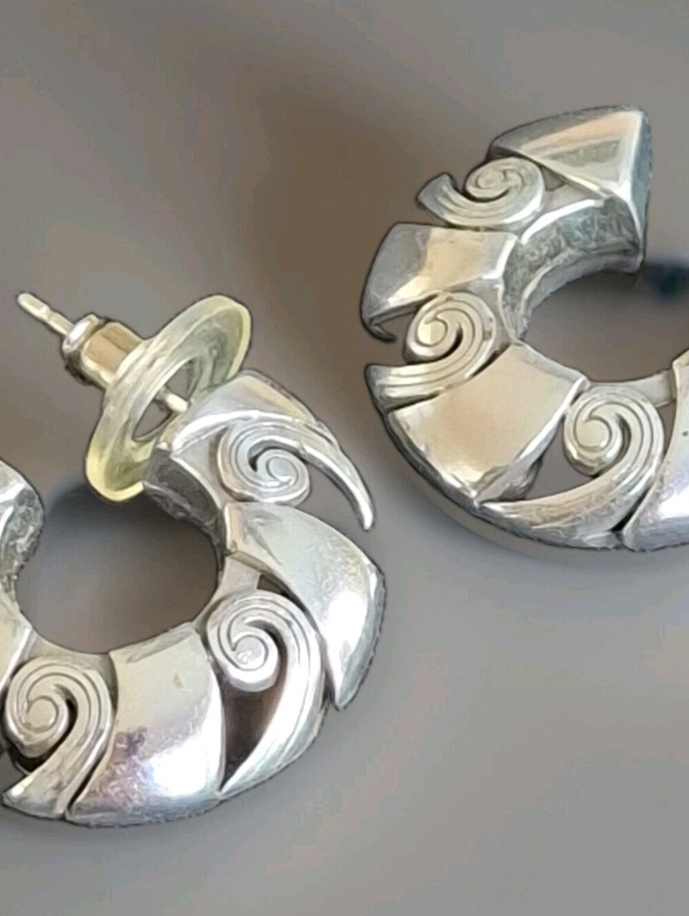 Retired Brighton "Kismet" silver-tone hoop earrings